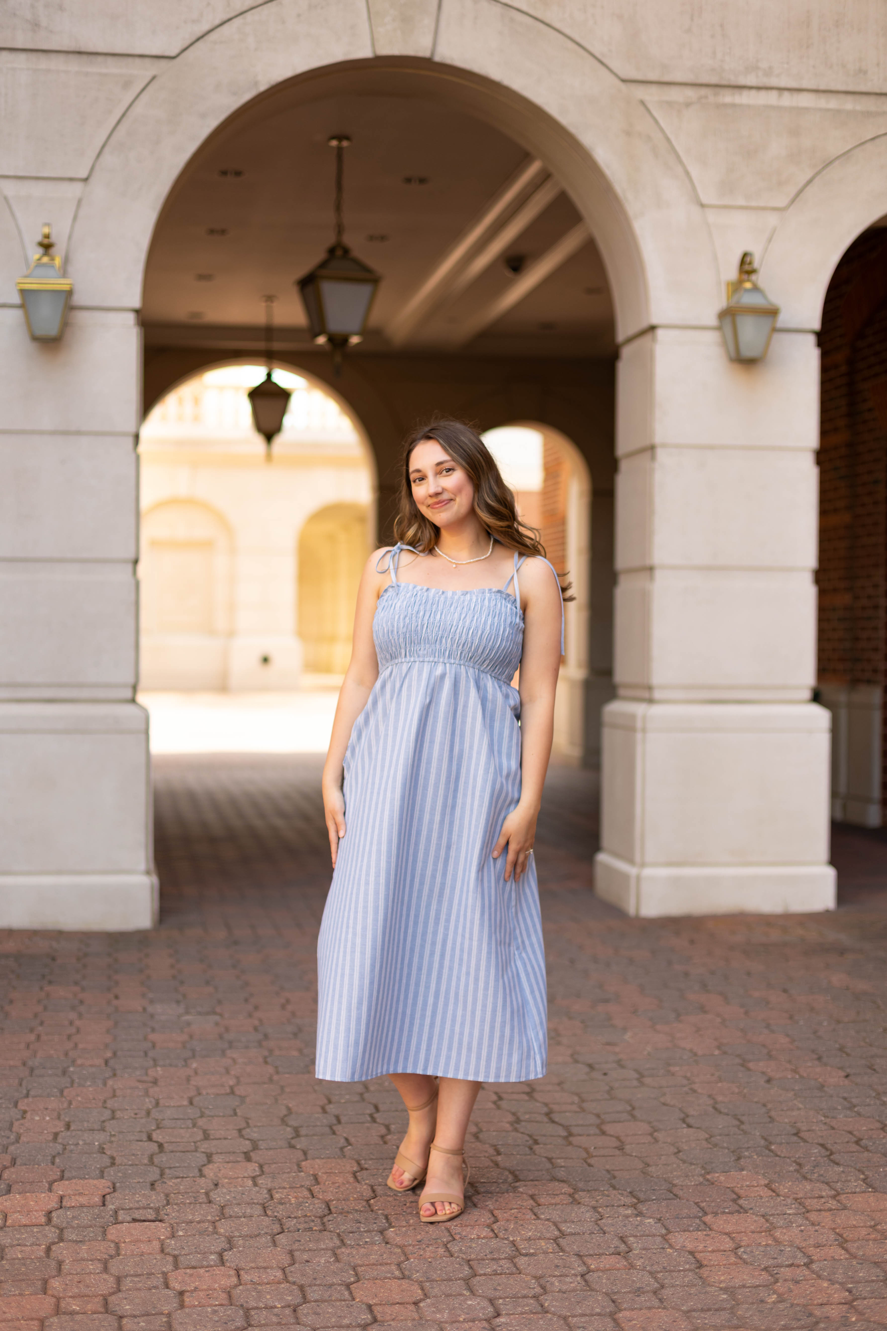 Her lip to Striped Midi Dress Sサイズ Amelia Striped Midi – Dogwood Cloth